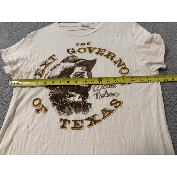 Madeworn‎ Vintage Style Willie Nelson Shirt Next Governor of Texas S Country Tee - Picture 11 of 12